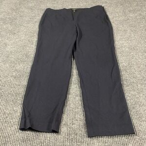 Talbots Pants Womens 14 P Blue Cropped Straight 35x26 Ankle Trouser